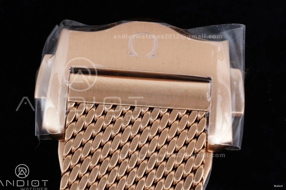 Best VSF Seamaster Mesh Dial Black A8806 Diver Bracelet 300M on Edition Gold Rose 1:1 1230